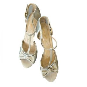 Kate Spade PeepToe Sandal-Size 8-Champagne color-worn once for wedding!
